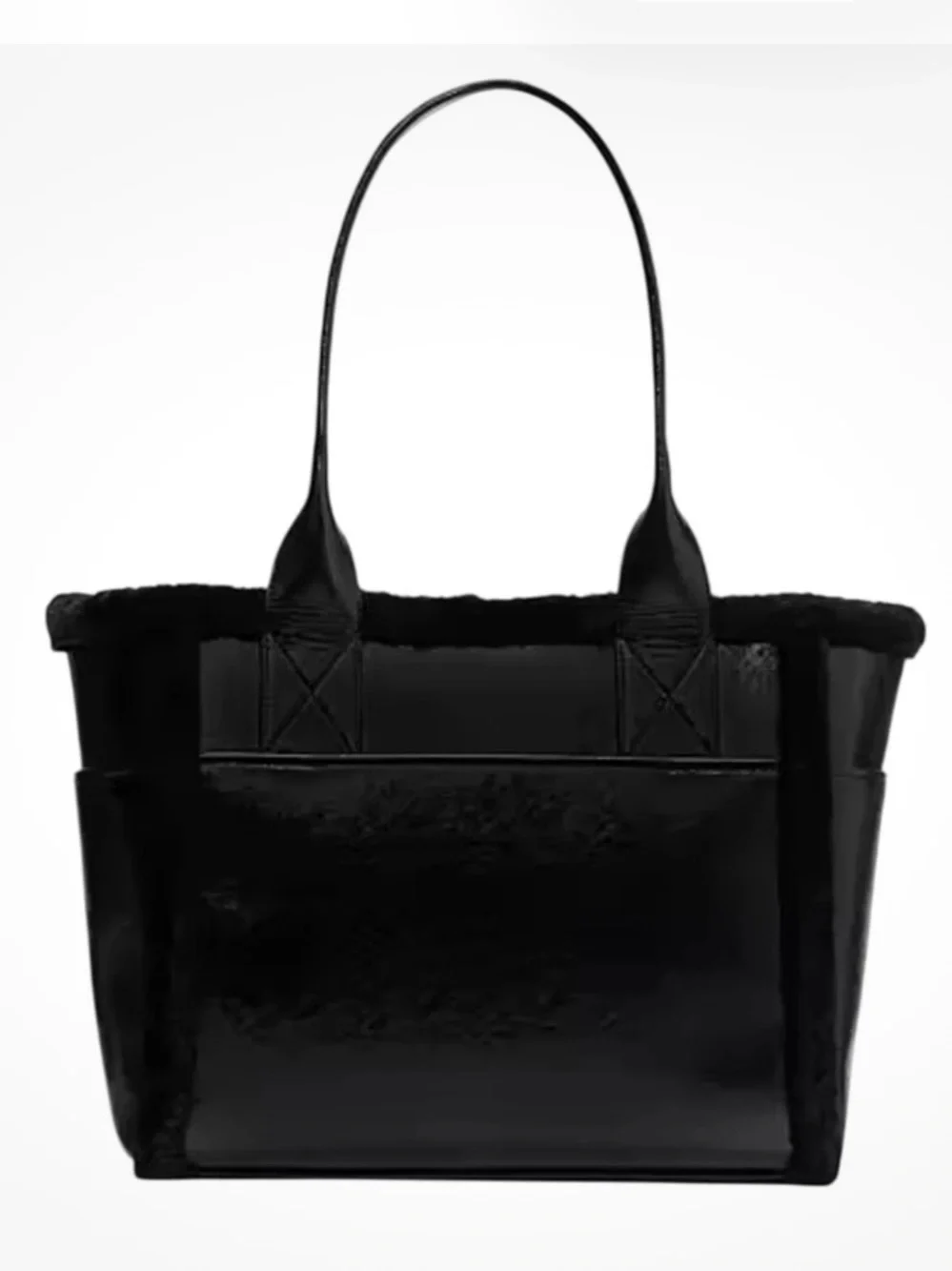 Kate Spade Jett Faux Sherling Tote Bag Black - Used 1 time